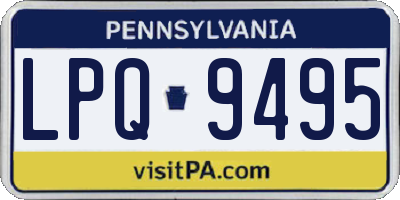 PA license plate LPQ9495