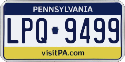 PA license plate LPQ9499