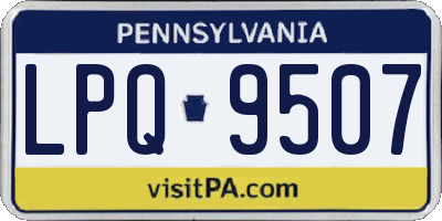 PA license plate LPQ9507
