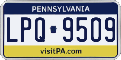 PA license plate LPQ9509