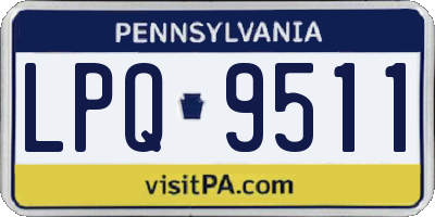 PA license plate LPQ9511
