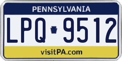 PA license plate LPQ9512