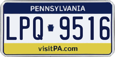 PA license plate LPQ9516