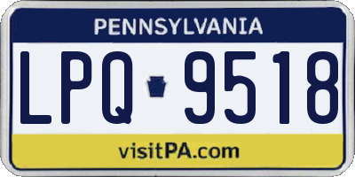 PA license plate LPQ9518