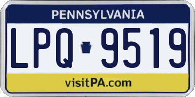 PA license plate LPQ9519
