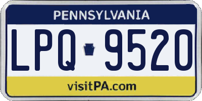 PA license plate LPQ9520
