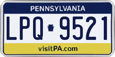 PA license plate LPQ9521