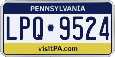 PA license plate LPQ9524