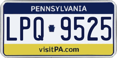 PA license plate LPQ9525