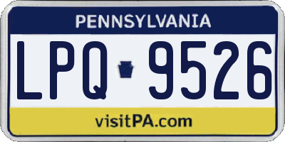 PA license plate LPQ9526