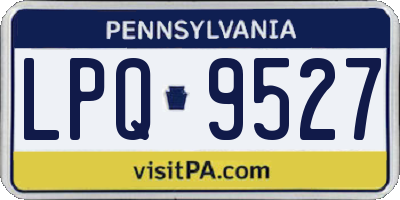 PA license plate LPQ9527