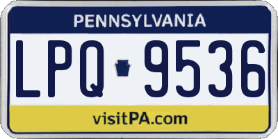 PA license plate LPQ9536