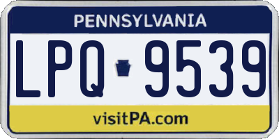 PA license plate LPQ9539
