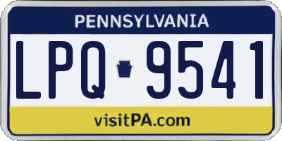 PA license plate LPQ9541