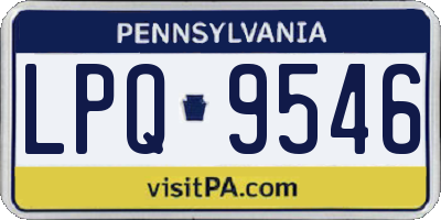 PA license plate LPQ9546
