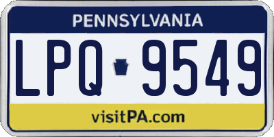 PA license plate LPQ9549