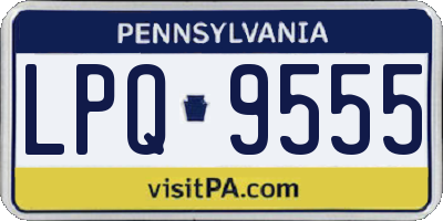 PA license plate LPQ9555