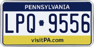 PA license plate LPQ9556