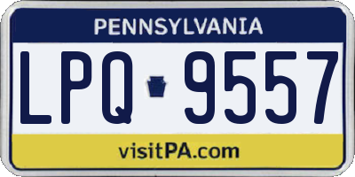 PA license plate LPQ9557