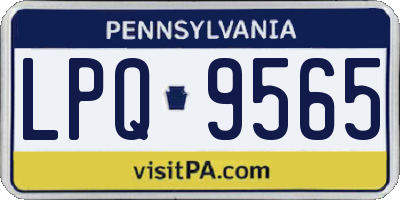 PA license plate LPQ9565