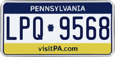 PA license plate LPQ9568
