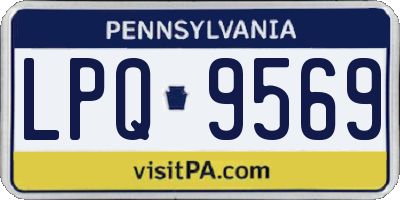 PA license plate LPQ9569