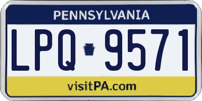 PA license plate LPQ9571