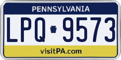 PA license plate LPQ9573