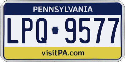 PA license plate LPQ9577