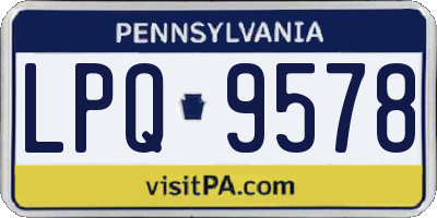 PA license plate LPQ9578