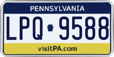 PA license plate LPQ9588