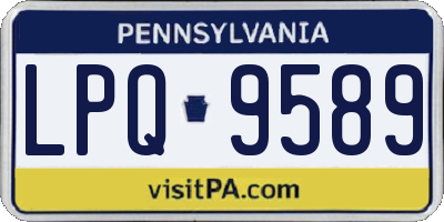 PA license plate LPQ9589