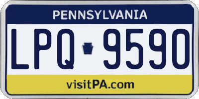 PA license plate LPQ9590