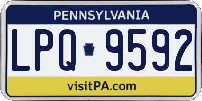 PA license plate LPQ9592