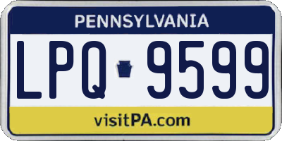 PA license plate LPQ9599