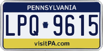 PA license plate LPQ9615