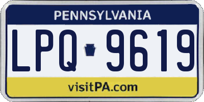 PA license plate LPQ9619