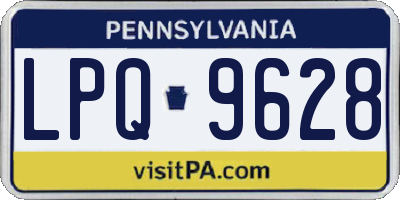 PA license plate LPQ9628