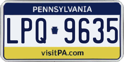 PA license plate LPQ9635
