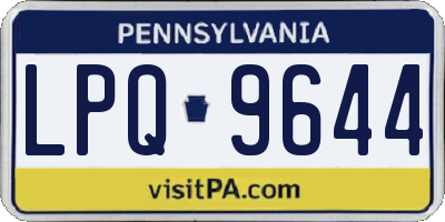PA license plate LPQ9644