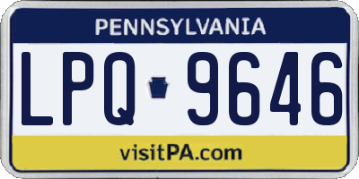 PA license plate LPQ9646