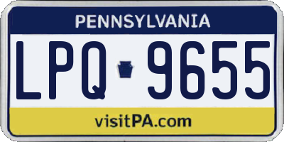 PA license plate LPQ9655