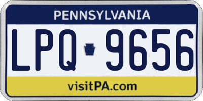 PA license plate LPQ9656