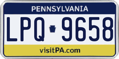 PA license plate LPQ9658