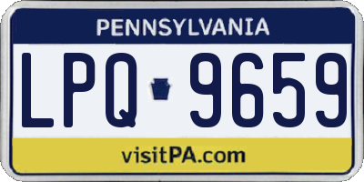 PA license plate LPQ9659