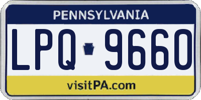 PA license plate LPQ9660