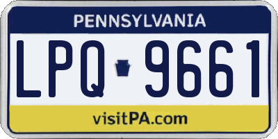 PA license plate LPQ9661