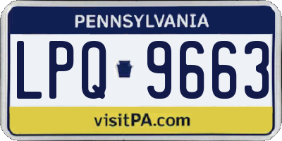 PA license plate LPQ9663