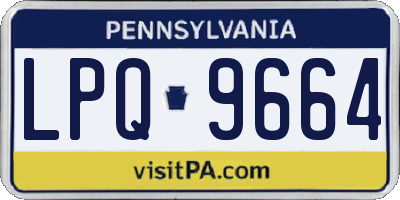PA license plate LPQ9664