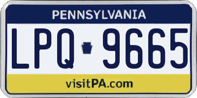 PA license plate LPQ9665